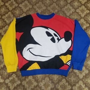 Disney Color Block Mickey Sweatshirt